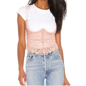 Revolve x We Are Hah Busta Move Bustier – Copper Rose – Size L – NWT